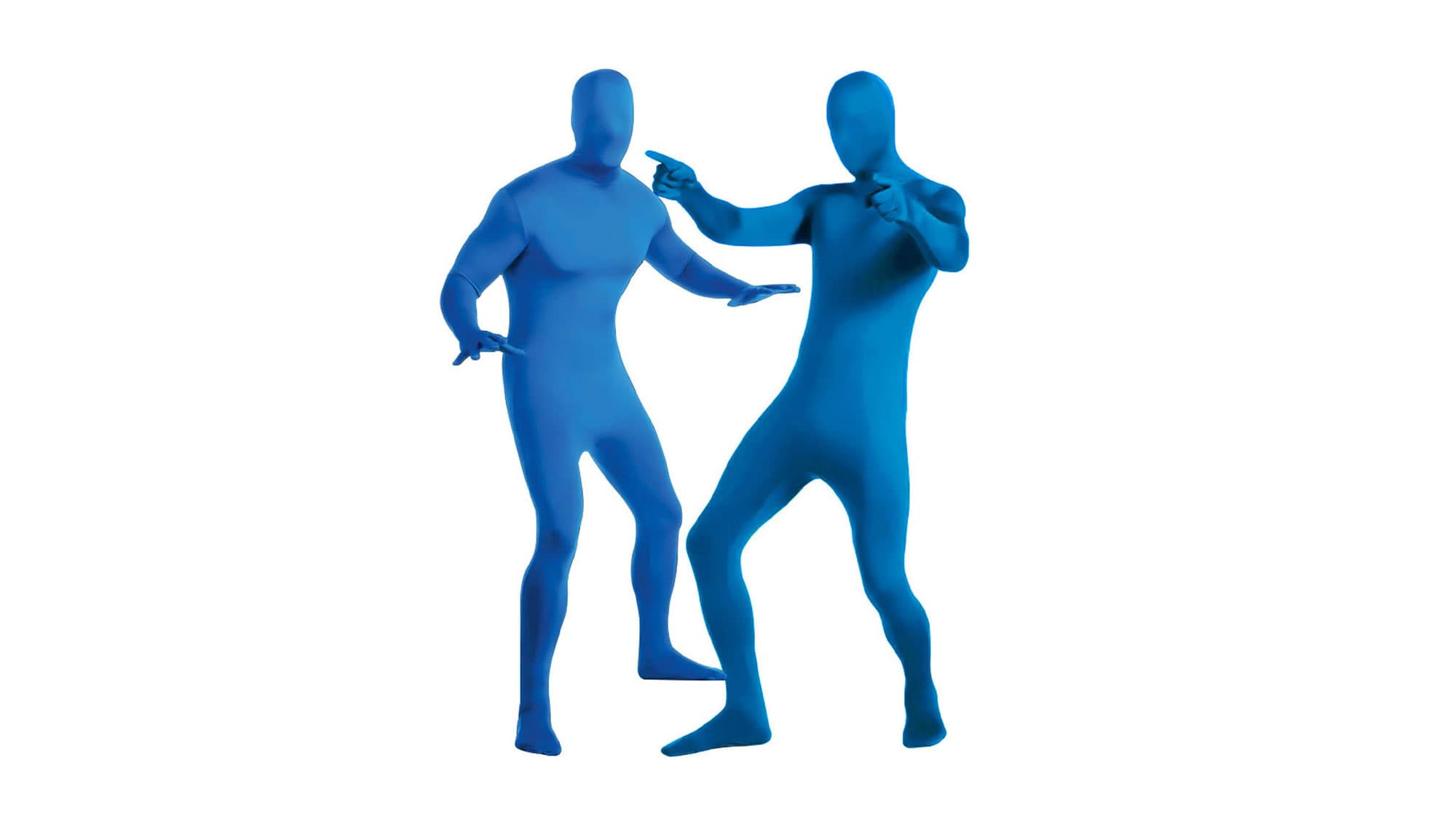 Chromakey blue suit
